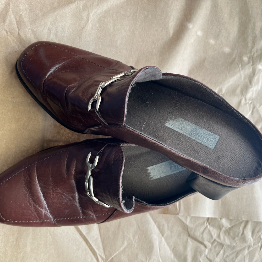 Stylish Munro Brown Leather Women's Mules Wide Width